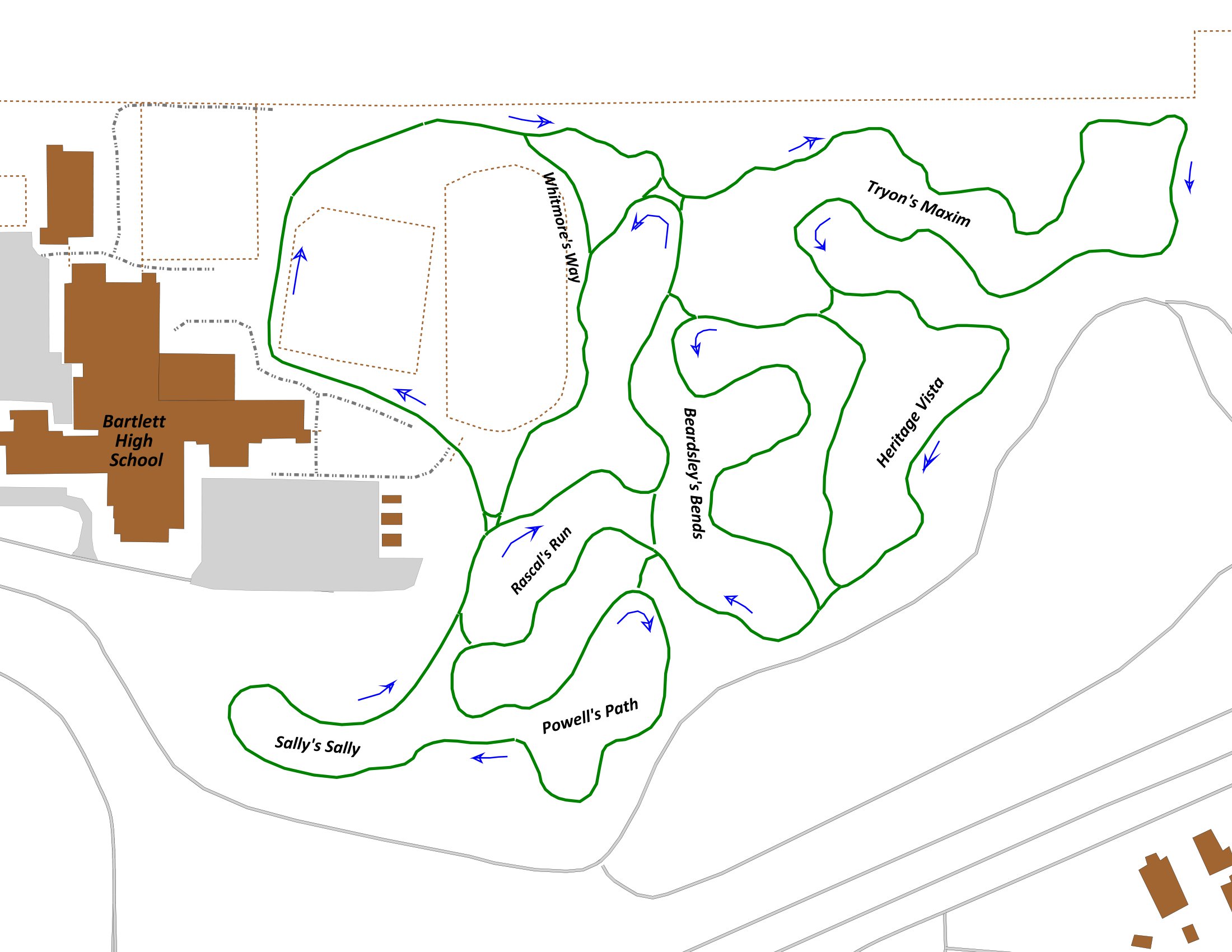 Bartlett trail map