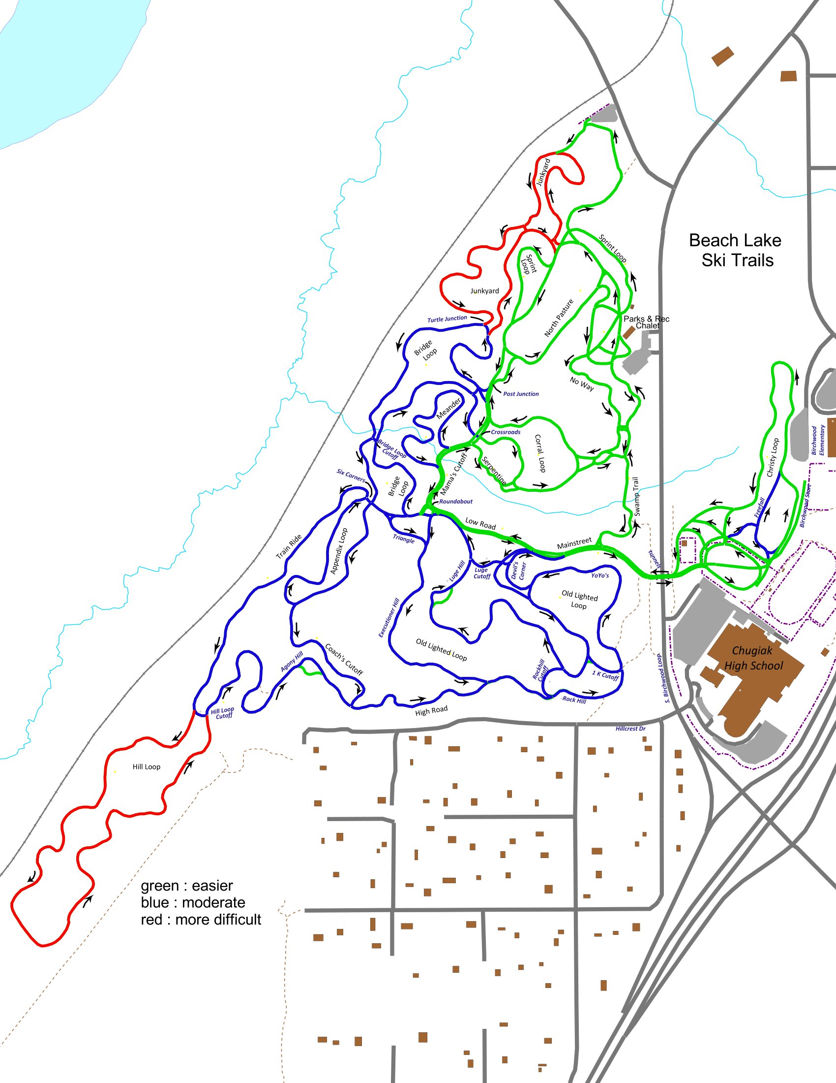 Beach Lake trail map