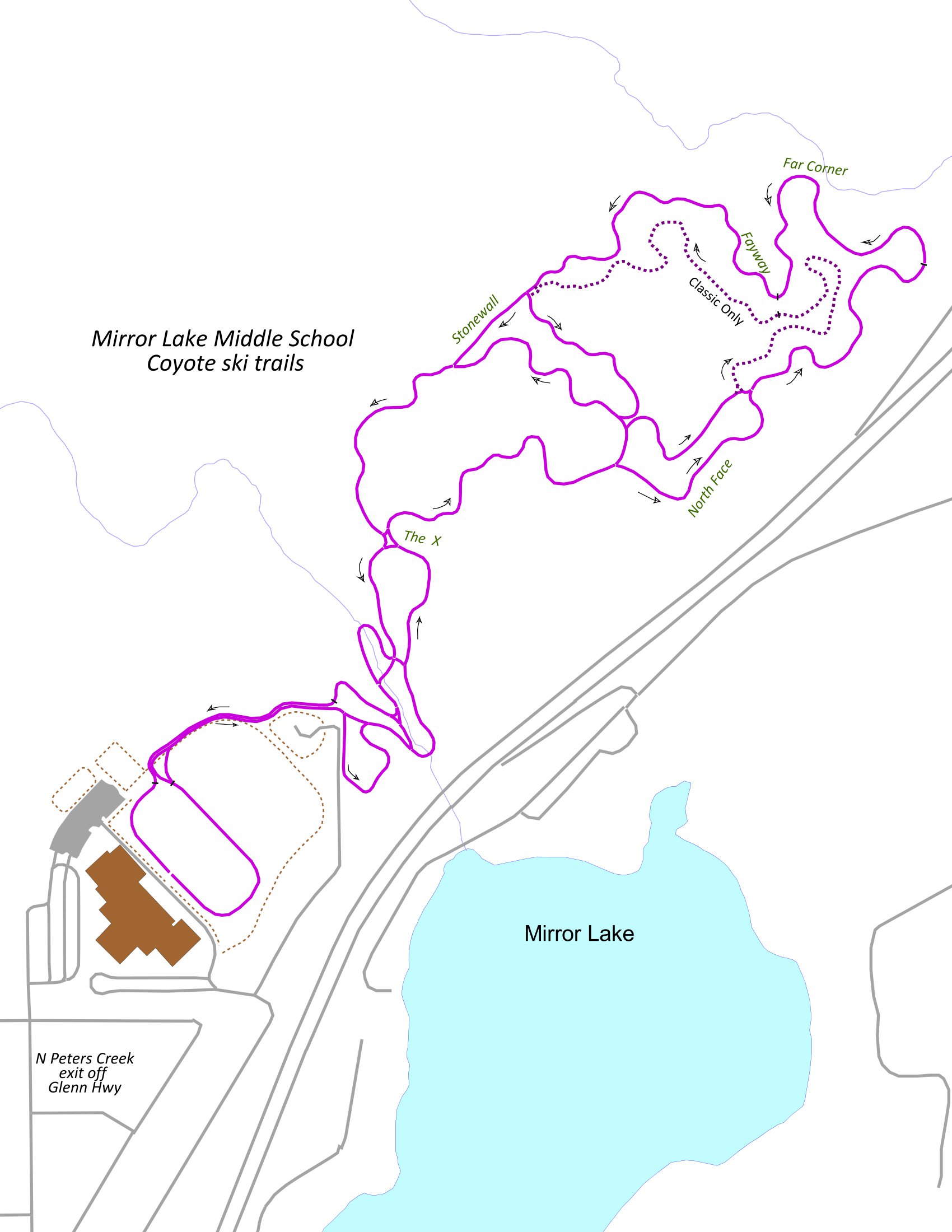Mirror Lake trail map